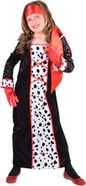 Magic By Freddy's - 101 Dalmatiers Kostuum - Dol Op Dalmatiers Vampier - Meisje - - Maat 164 - Carnavalskleding - Verkleedkleding