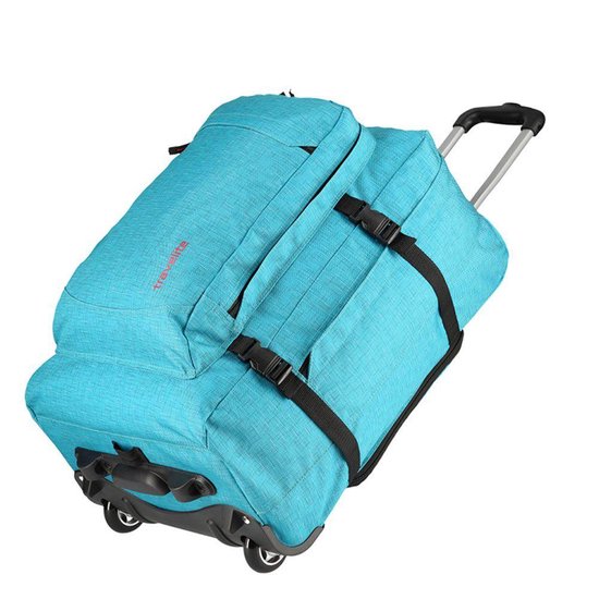 Travelite Basics Trolley Backpack turquoise print | bol.com