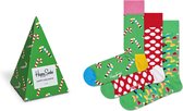 Happy Socks - Unisex 3-Pack Holiday Tree Gift Box Sokken - 41-46