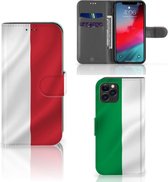 Coque Apple iPhone 11 Pro Cuir PU Protection Etui Housse pour Drapeau Italien