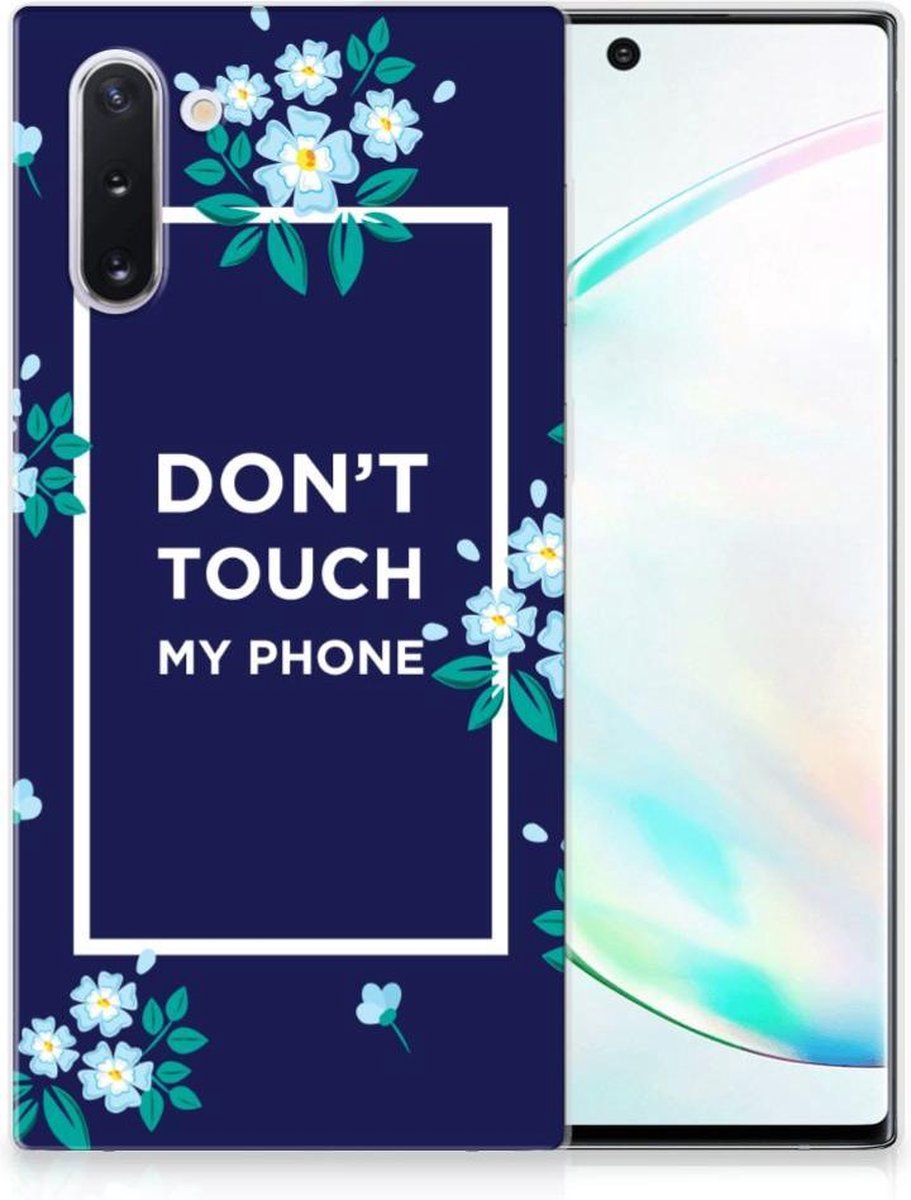 TPU Hoesje voor Samsung Galaxy Note 10 Silicone-hoesje Flowers Blue DTMP