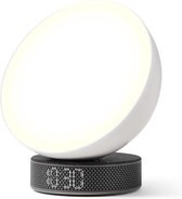Lexon - Lexon Miami Sunrise Clock & Light White/Black Marble