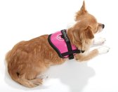 Teeny weeny harness pink artificial leather 15 mm x 26-35 cm