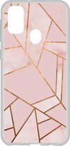 Hoesje Siliconen Geschikt voor Samsung Galaxy M30s / M21 - Design Backcover siliconen - Meerkleurig / Pink Graphic