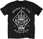 Bring Me The Horizon Heren Tshirt -S- Diamond Hand Zwart