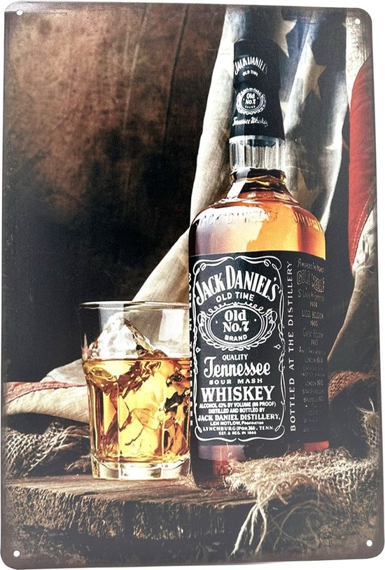 Panneau Déco Whiskey Street Sign - Aluminium, Style Bar, Grotte, Salon, Cadeau Pour Homme