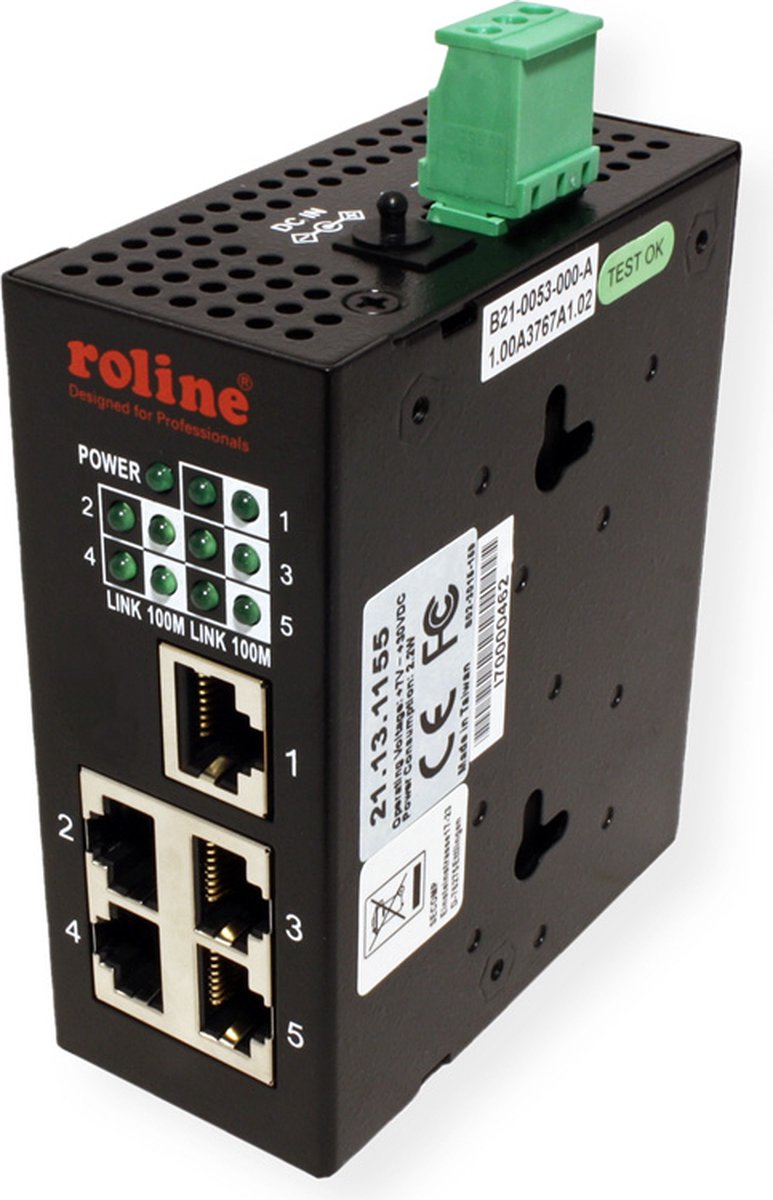 ROLINE Industrie Switch 5x RJ-45, unmanaged