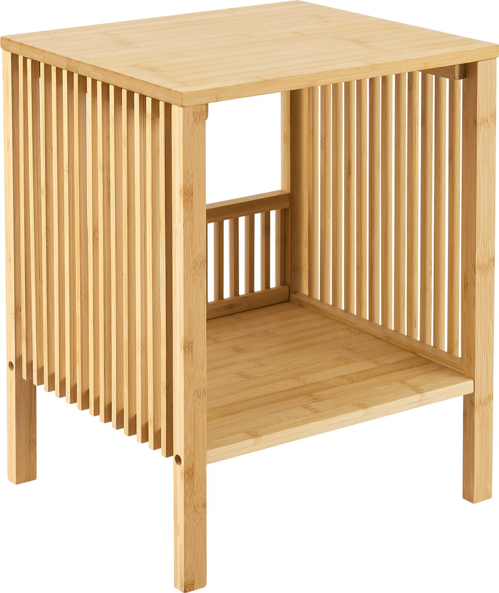 en.casa Nachtkast Varde 50x38,5x33 cm bamboe [en.casa] houtkleurig