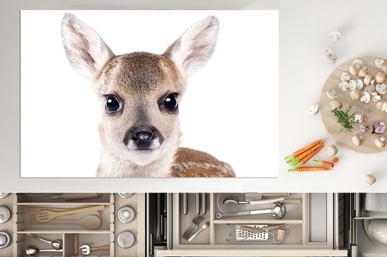 KitchenYeah® Inductie beschermer 81.2x52 cm - Hert - Dieren - Bruin - Natuur - Kookplaataccessoires - Afdekplaat voor kookplaat - Inductiebeschermer - Inductiemat - Inductieplaat mat