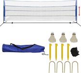 vidaXL - Badminton - net - met - shuttles - 500x155 - cm