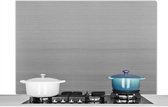 Spatscherm keuken 120x80 cm - Kookplaat achterwand Metaal print - Zilver - Lijn - Grijs - Structuur - Muurbeschermer - Spatwand fornuis - Hoogwaardig aluminium - Alternatief voor spatscherm glas