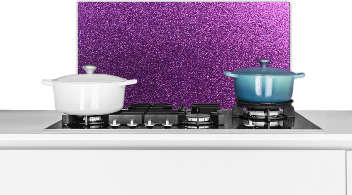 Spatscherm keuken 60x30 cm - Kookplaat achterwand Glitter - Roze - Design - Abstract - Muurbeschermer - Spatwand fornuis - Hoogwaardig aluminium