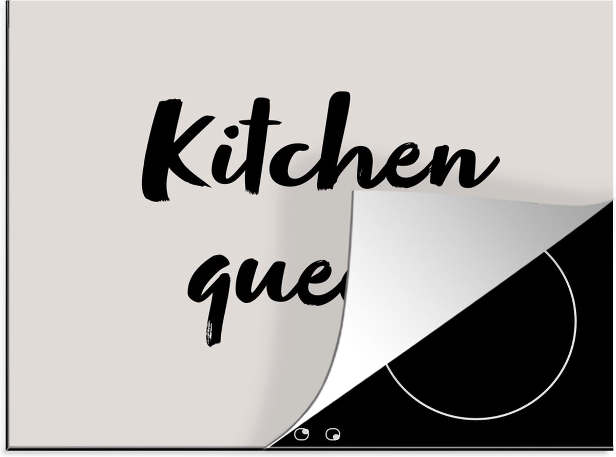 KitchenYeah® Inductie beschermer 58.3x51.3 cm - Quotes - Spreuken - Koken - Chef - Kitchen queen - Kookplaataccessoires - Afdekplaat voor kookplaat - Inductiebeschermer - Inductiemat - Inductieplaat mat