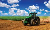Field Sky Tractor Nature Photo Wallcovering