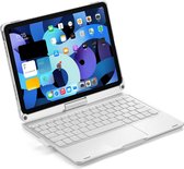 iPad Stuff - Étui clavier Apple iPad Pro 11 pouces 2020/2021/2022 - Housse clavier Bluetooth - Rotation à 360 degrés avec souris à pavé tactile - Argent