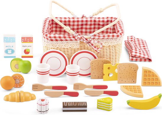 Rieten mand, boodschappenmand, fruit- of groentemand, paddenstoelmand, picknickmand 46 x 31 / H 21/30 cm