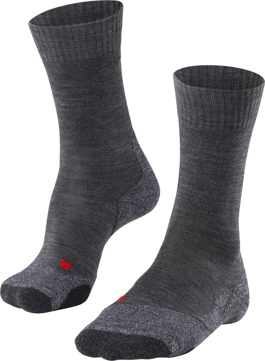 FALKE TK2 anti-blaar dik wol functioneel materiaal wandelsokken heren Grijs