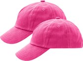 Myrtle Beach baseballcap voor volwassenen - 2x - Petjes - Fuchsia roze