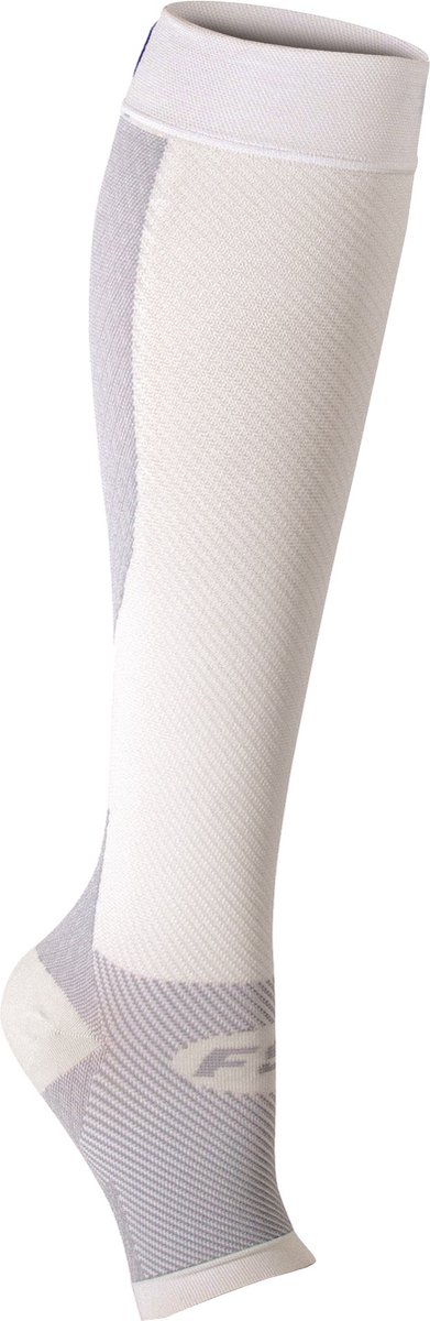 OS1st FS6+ Performance compressiekousen maat L (42-46) - wit - verlicht fasciitis plantaris/hielspoor - shin splints - been krampen - achilles tendinitis - vermindert pijn en zwelling - verbetert de bloedsomloop