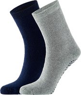 Apollo - Antislipsokken kinderen - Multi Grey- 4-Pak - Maat 31/34 - Huissokken