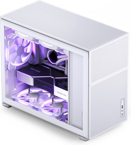 Jonsbo D31 MESH, Midi Tower, PC, Wit, DTX, ITX, micro ATX, Staal, Gamen