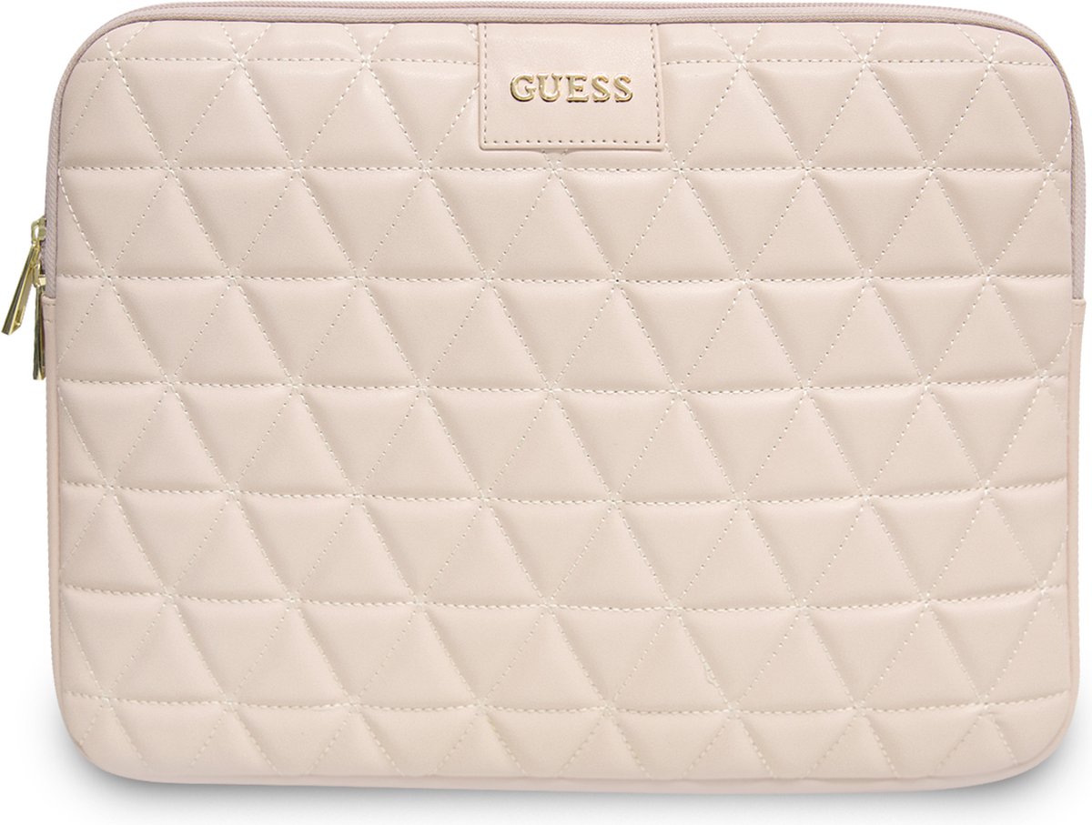 Guess Quilted Sleeve voor 13 inch laptops - Roze