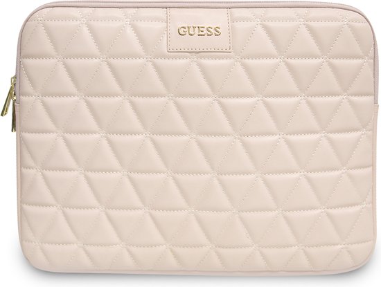 Guess Quilted Sleeve voor 13 inch laptops - Roze | bol.com