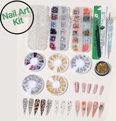 GUAPÀ® Nail Art Starterspakket Compleet | Diamantjes | Rhinestones | Nagel decoratie | Nail Art glitters | Nail Art Penselen | Dotting penseel | 11 Delige Nail Art kit