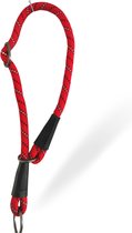 Leashr Hondenhalsband - Halsband met Stop - Half Slip - Rood - Reflecterend - L - 55 CM