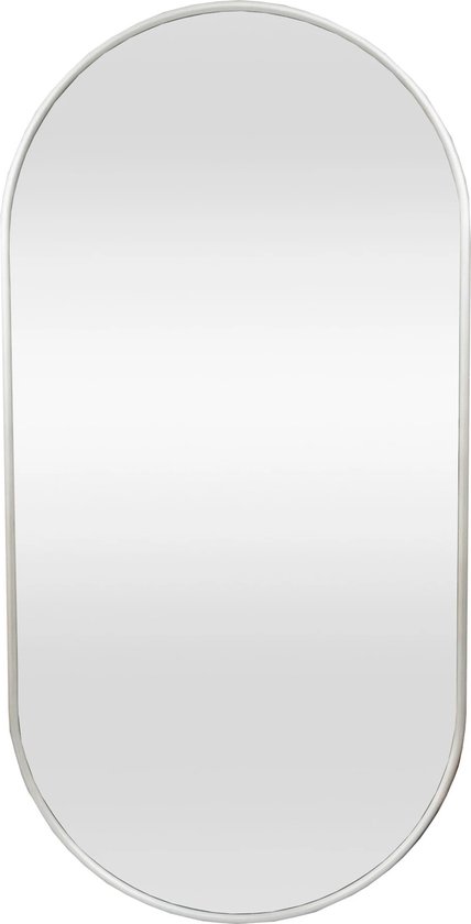 Spiegel Stacee - Hangspiegel - 40x80cm - Zilverkleurig - Passpiegel - Elegant Design