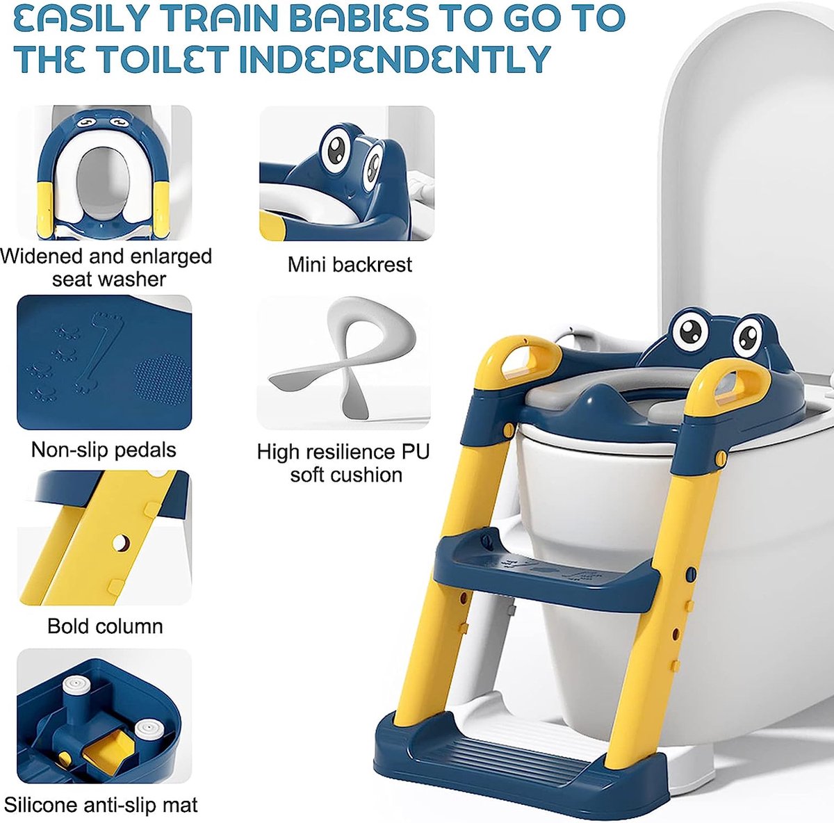 Nifkos Abattant WC pour Enfants - Potty Trainer - WC Blanc - Abattant avec  Protection