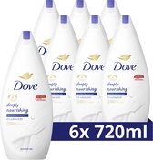 Bol.com Dove Deeply Nourishing Douchecrème - 6 x 720 ml - Voordeelverpakking aanbieding