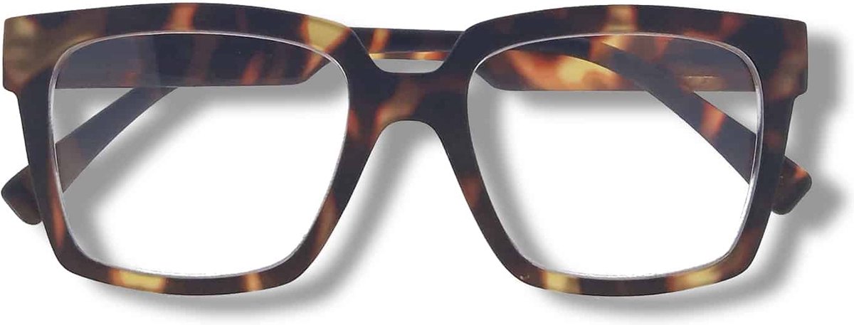 Noci Eyewear PCL031 Remo leesbril - sterkte +2.00 Tortoise - Groot montuur- inclusief opbergpouch