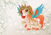 Fotobehang - Vlies Behang - Pegasus - Unicorn - Eenhoorn - Kinderbehang - 312 x 219 cm