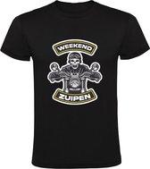 Weekend zuipen Heren T-shirt - motor - cross - zwarte shirt