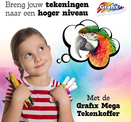 Tekendoos 86pcs - Knutselpakketten - Knutselset en Kleurkoffer voor kinderen - Tekenen & Kleuren