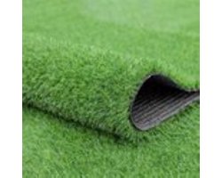 Kunstgras - grastapijt - kunstgrasmat - kunstgras voor buiten - 4 x 1 mtr - 15 mm + 10 gronddoekpennen