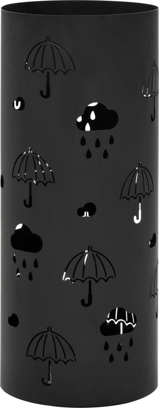 vidaXL Porte-parapluies parapluies acier noir