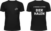 2 Woorden 9 Letters BIER HALEN - T-shirt zwart S