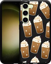 Cazy Hoesje Zwart geschikt voor Samsung Galaxy S23 Frappuccino's
