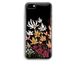 Case Company® - Hoesje geschikt voor iPhone SE 2020 hoesje - Painted wildflowers - Soft Cover Telefoonhoesje - Bescherming aan alle Kanten en Schermrand