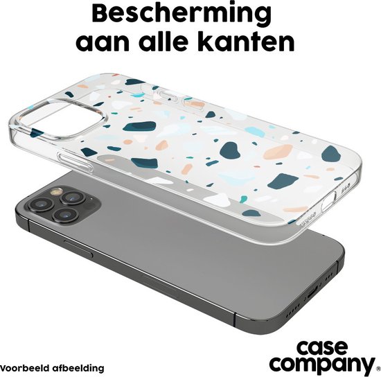 Case Company® - Coque Samsung Galaxy A54 avec cordon - Terrazzo N°13 - Coque de téléphone avec cordon Zwart - Protection sur tous les côtés et sur le bord de l'écran