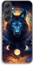 Case Company® - Hoesje geschikt voor Samsung Galaxy A54 hoesje - Wolf Dreamcatcher - Soft Cover Telefoonhoesje - Bescherming aan alle Kanten en Schermrand