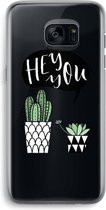 Case Company® - Hoesje geschikt voor Samsung Galaxy S7 Edge hoesje - Hey you cactus - Soft Cover Telefoonhoesje - Bescherming aan alle Kanten en Schermrand