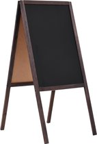 Tableau noir double face autoportant 40x60 cm bois de cèdre