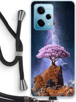 Case Company® - Hoesje met koord geschikt voor Xiaomi Redmi Note 12 Pro 5G hoesje met Koord - Ambition - Telefoonhoesje met Zwart Koord - Bescherming aan alle Kanten en Over de Schermrand