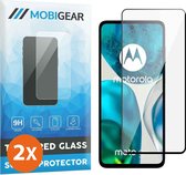 Mobigear Screenprotector geschikt voor Motorola Moto G82 Glazen | Mobigear Premium Screenprotector - Case Friendly - Zwart (2-Pack)