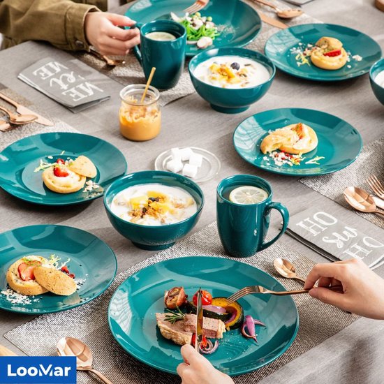 Ensemble de vaisselle de Luxe LooMar - 48 pièces - 12 personnes -  Porcelaine -... | bol.com