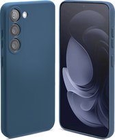 ShieldCase hoesje geschikt voor Samsung Galaxy S23 silicone hoesje (donkerblauw) - geschikt voor Samsung Galaxy S23 hoesje siliconen