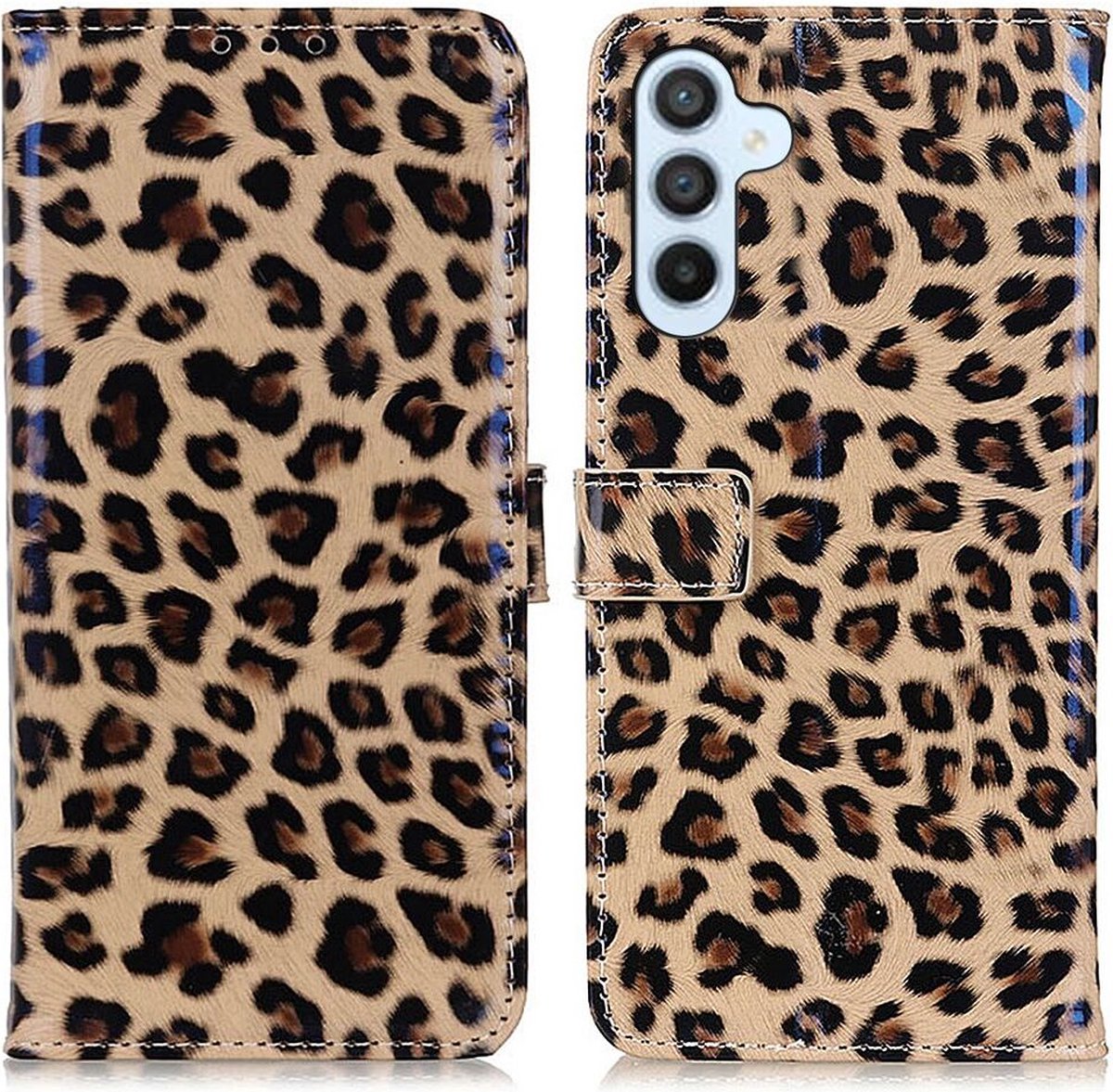 Hoesje Portemonnee Book Case Luipaard Print Geschikt voor Samsung Galaxy A24